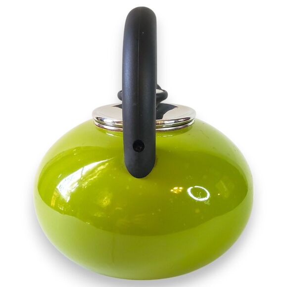 Sur La Table Whistling Tea Kettle - Apple Green Enamel - Preowned / Chipped - Picture 12 of 12